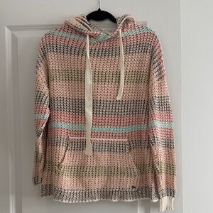 O'Neill Pastel Striped Waffle Knit Hoodie